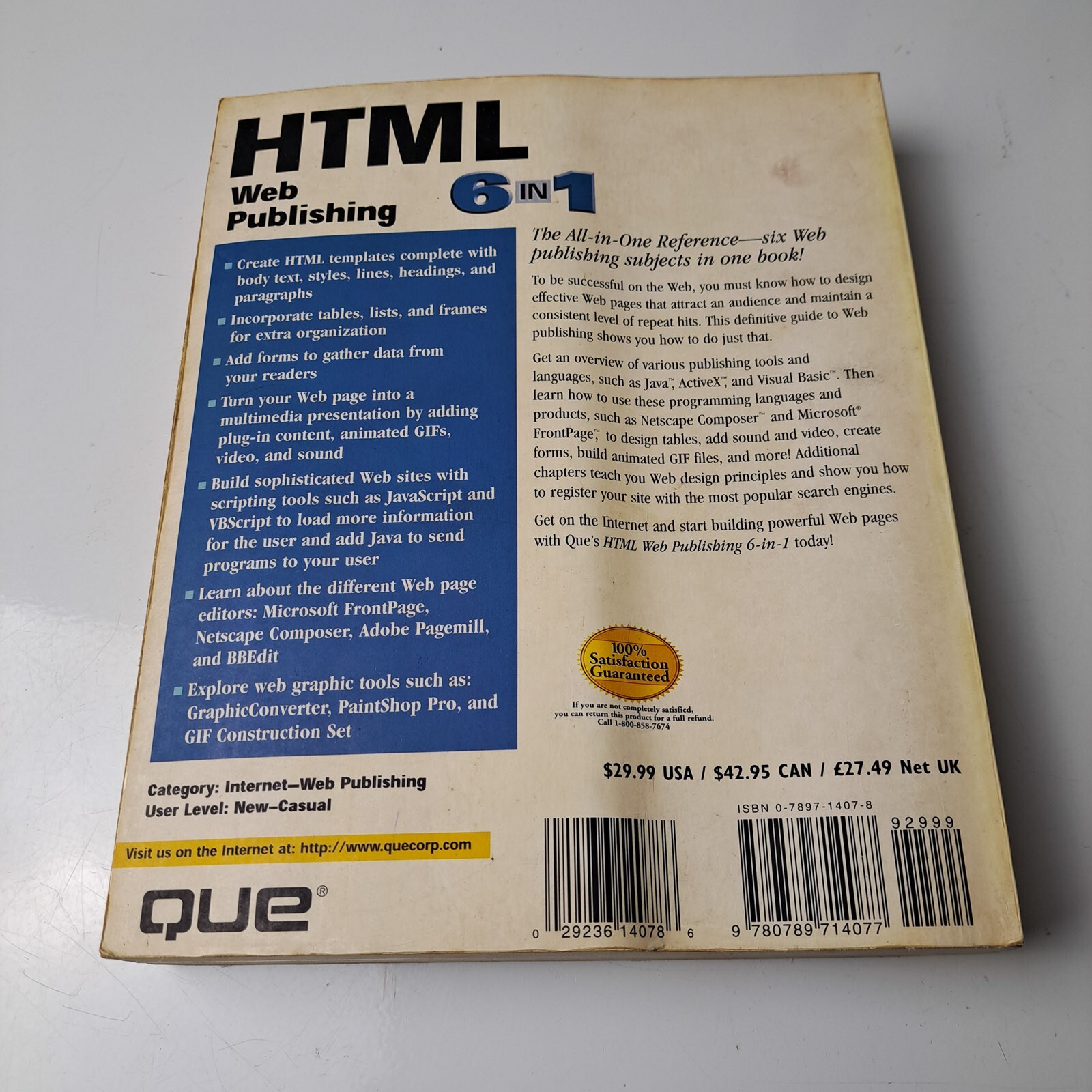Web Design Book HTML Web Publishing Todd Stauffer Vintage