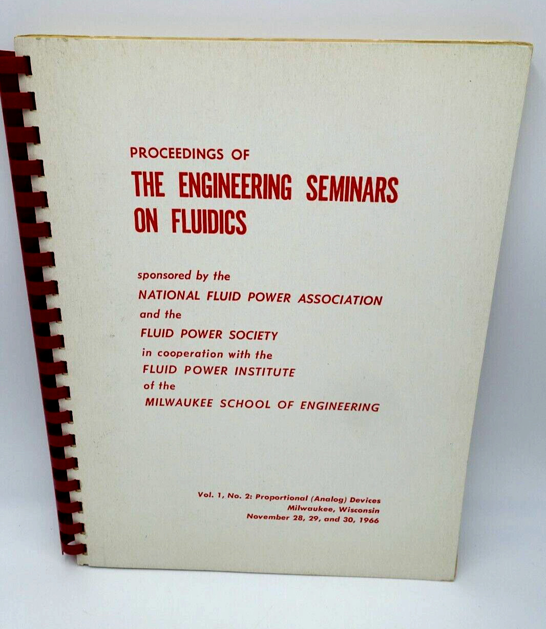 Proceedings of the Engineering Seminars on Fluidics Book 1966 NFPA