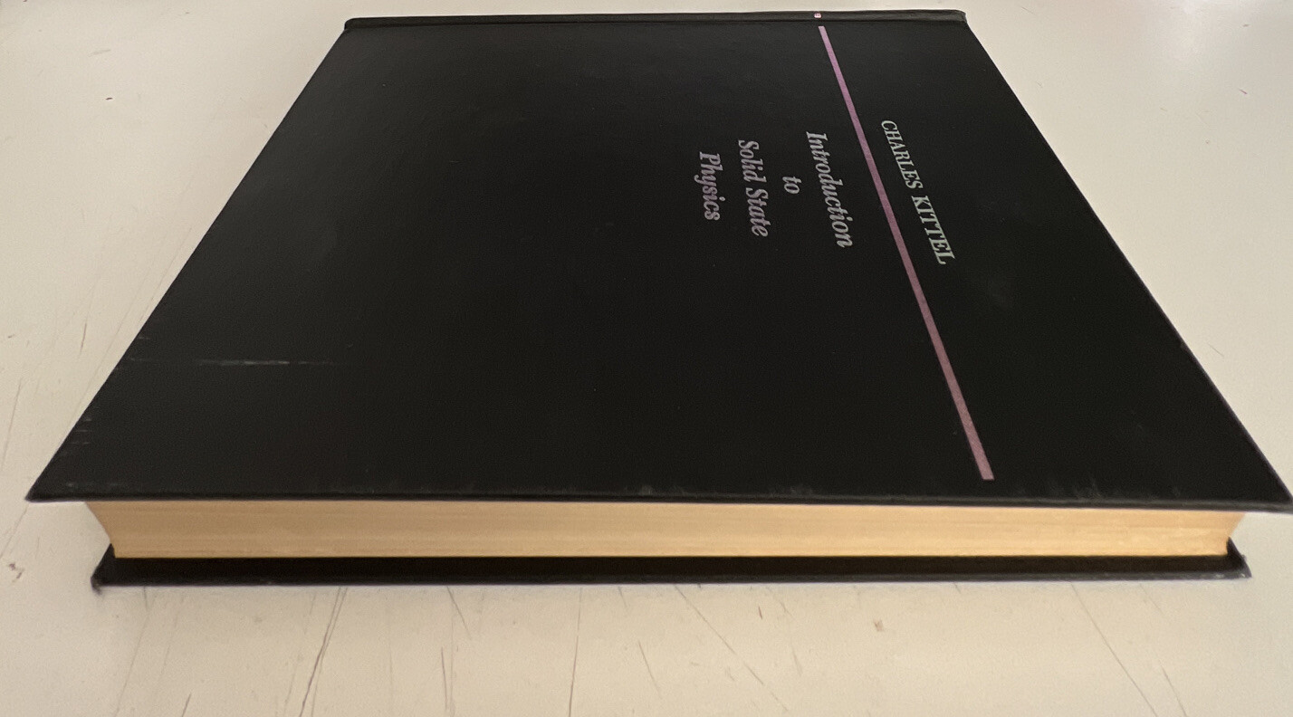 Introduction to Solid State Physics by Charles Kittel 3rd Edition 1966 Hardcover