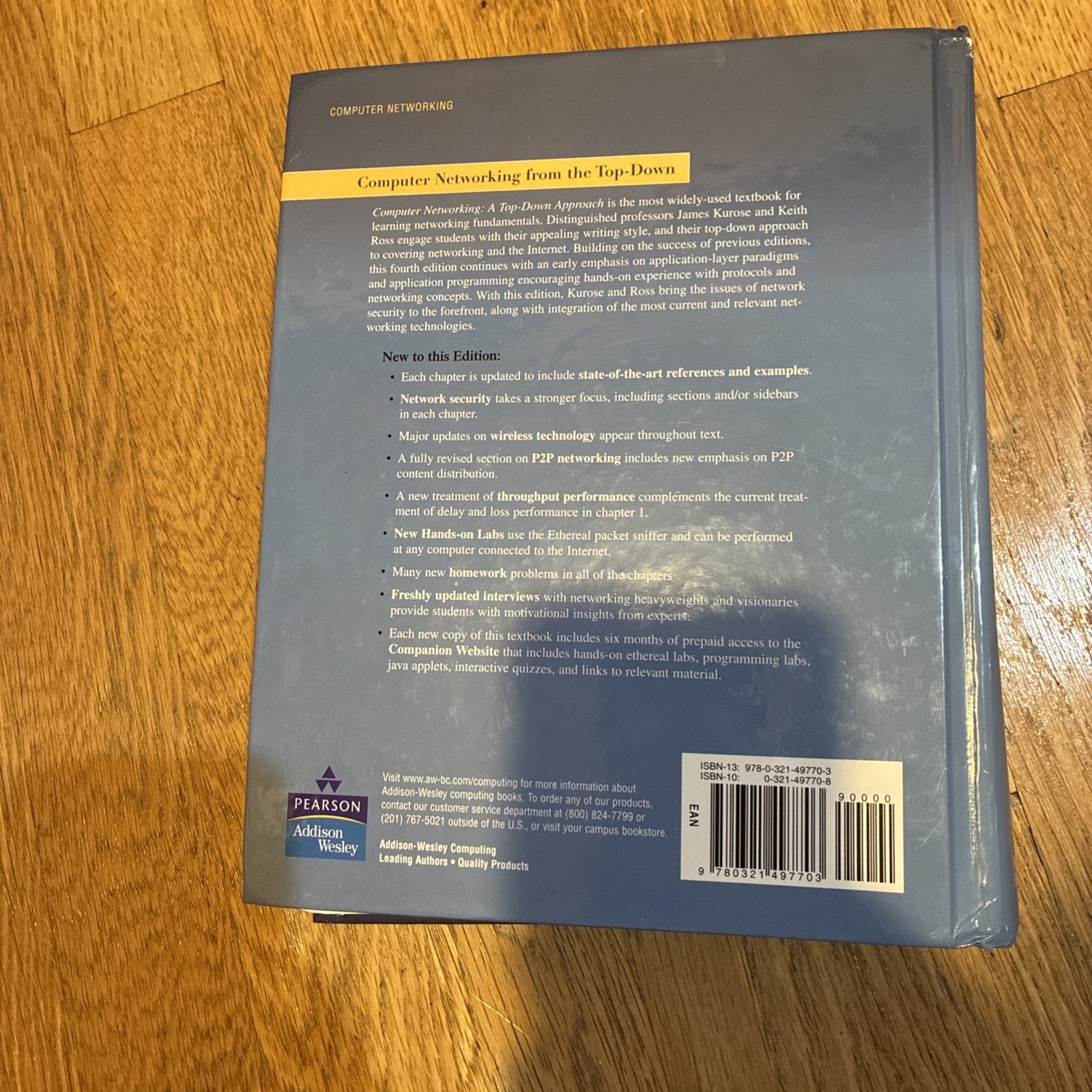 Computer Networking A Top-Down Approach 4th Edition Hardcover James F – Like New