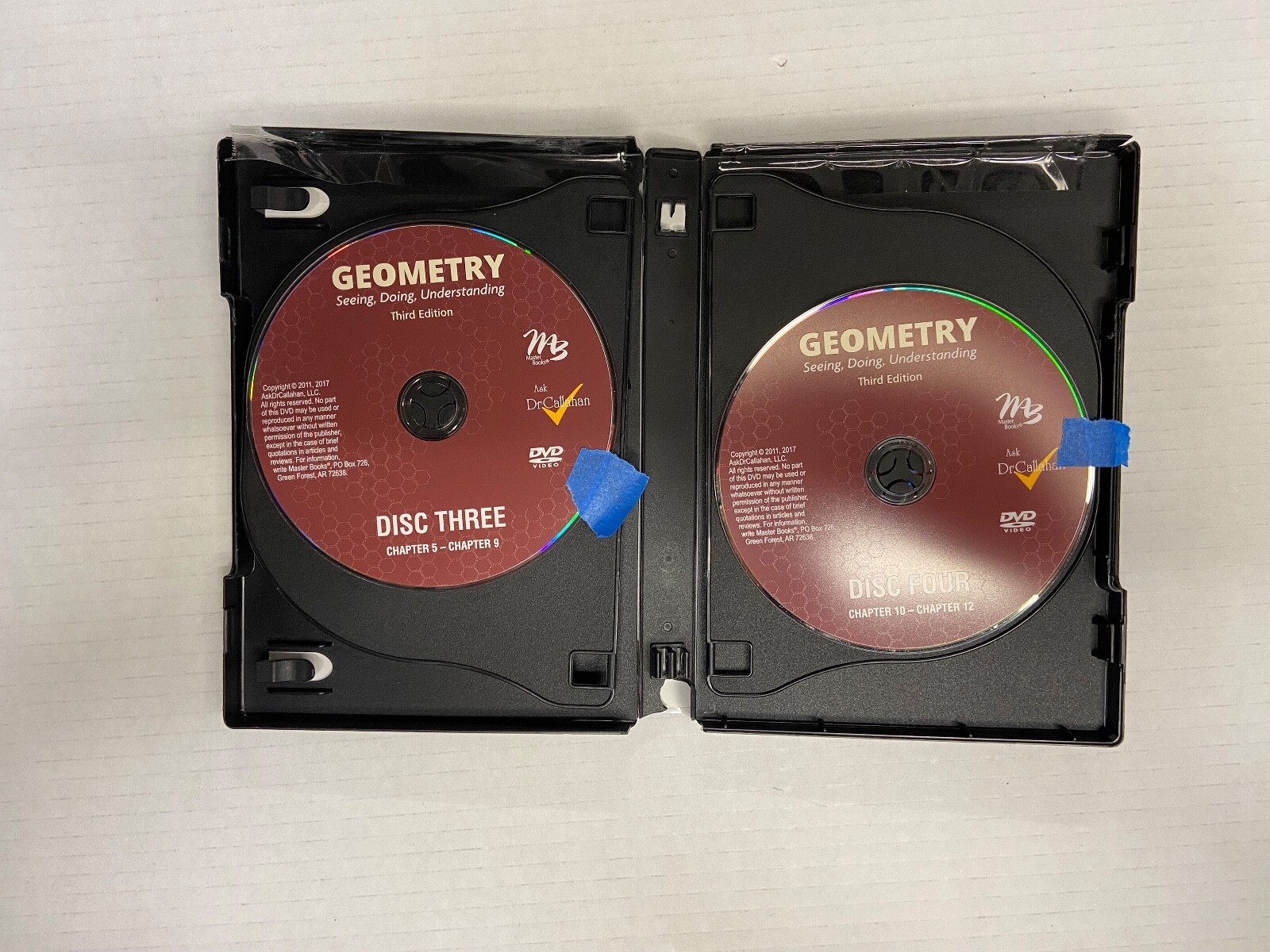 Jacobs Geometry DVD *Disc 1 is missing. *Case is broken. Ask Dr. Callahan math