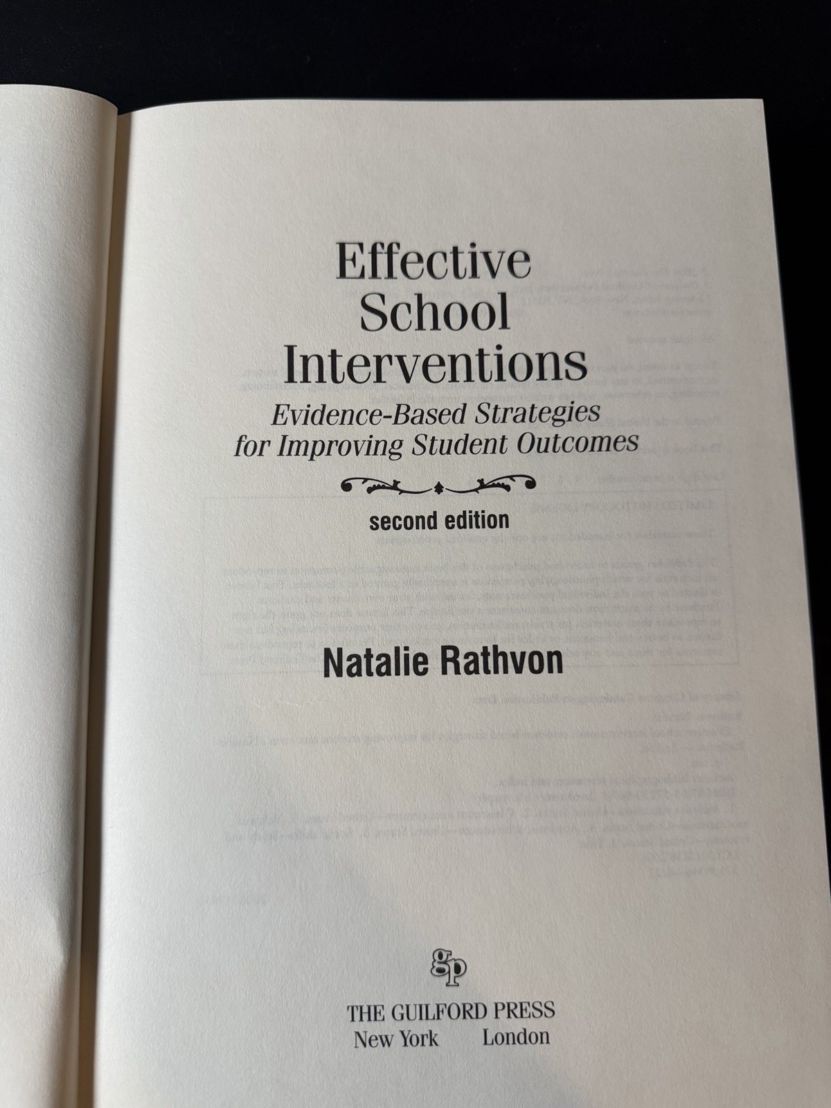 The Guilford Press Effective School Interventions 2nd Edition Hardcover Rathvon
