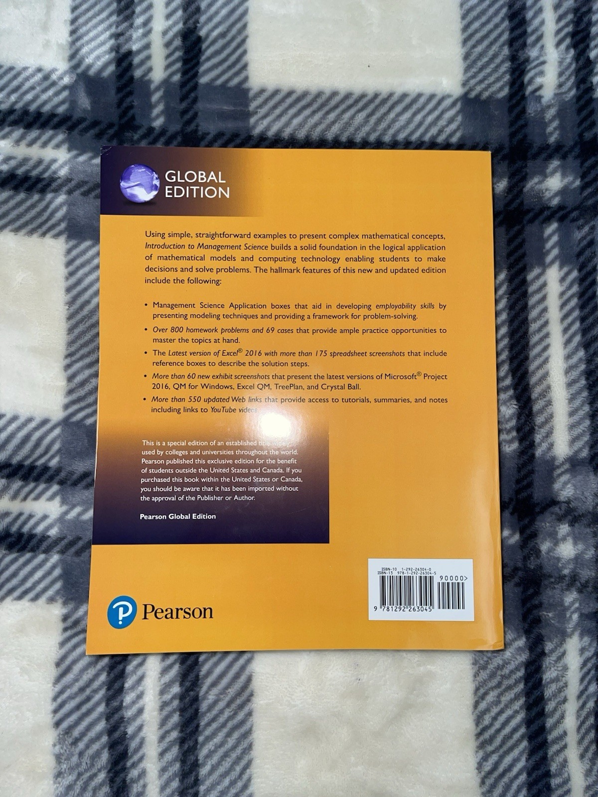 New Perfect MintCondition Introduction to Management Science 13th Global Edition