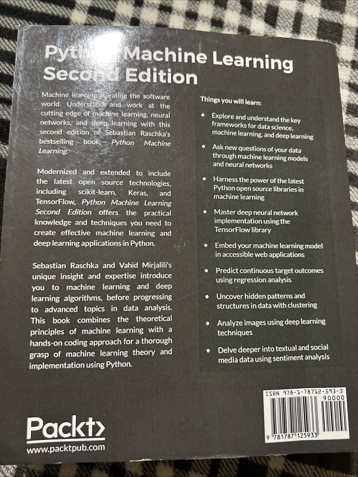 PYTHON MACHINE LEARNING Second Edition Raschka & Mirjalili 2017 Revised LikeNew