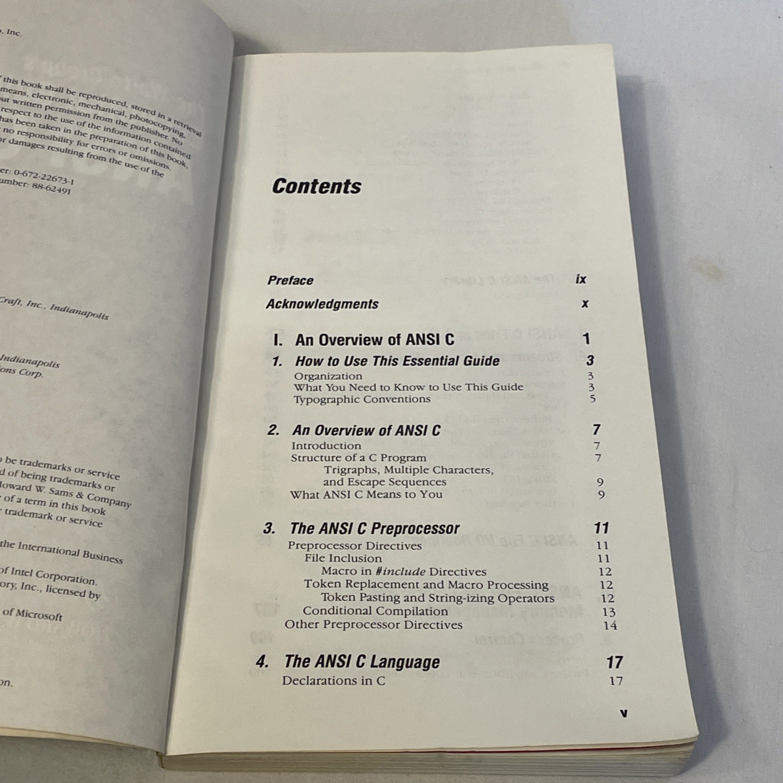 Essential Guide to ANSI C by Nabajyoti Barkakati 1988 Paperback 22673 Functions