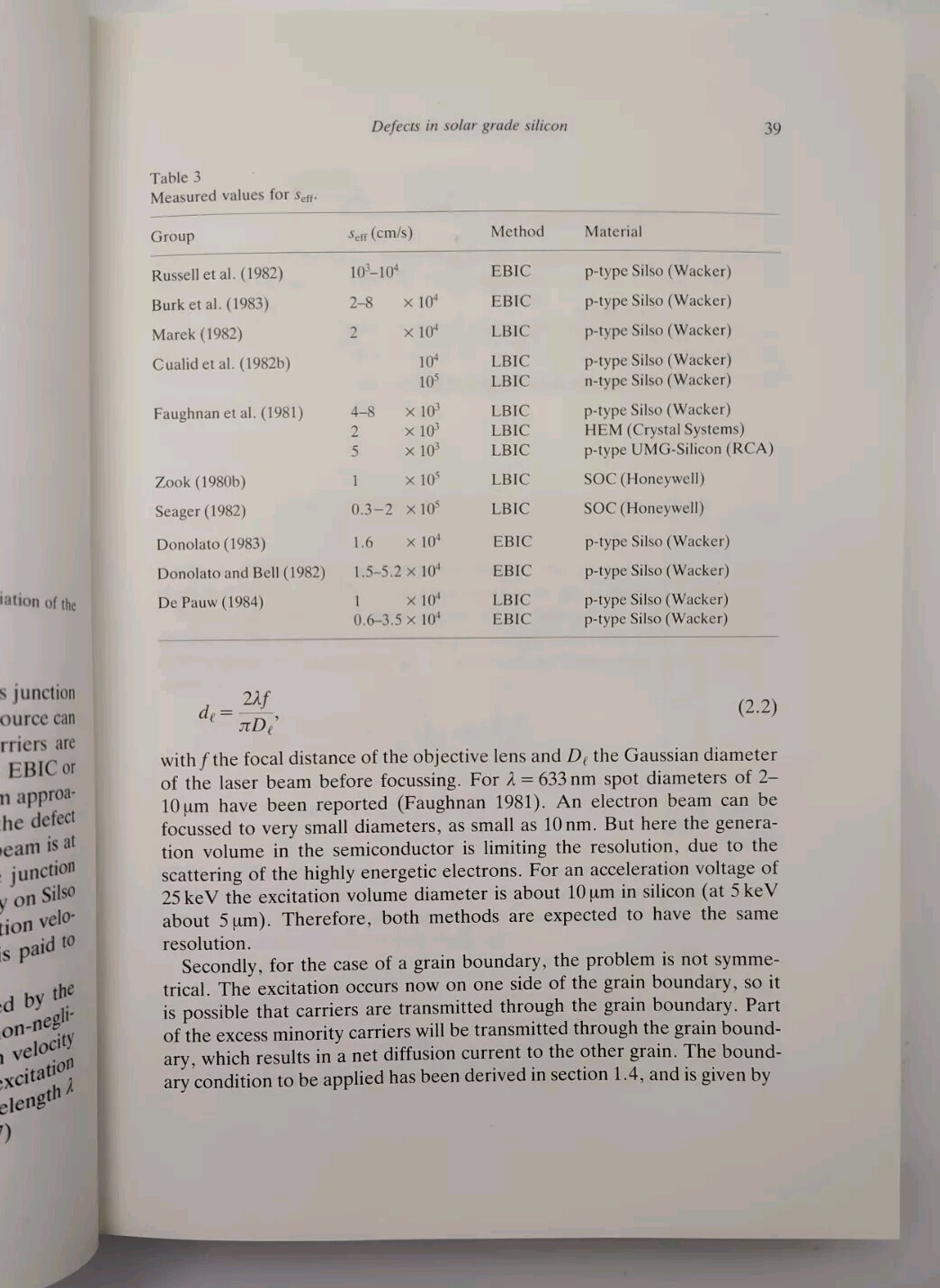 Silicon Processing For Photovoltaics II – Materials Theory And Practices Vol 6