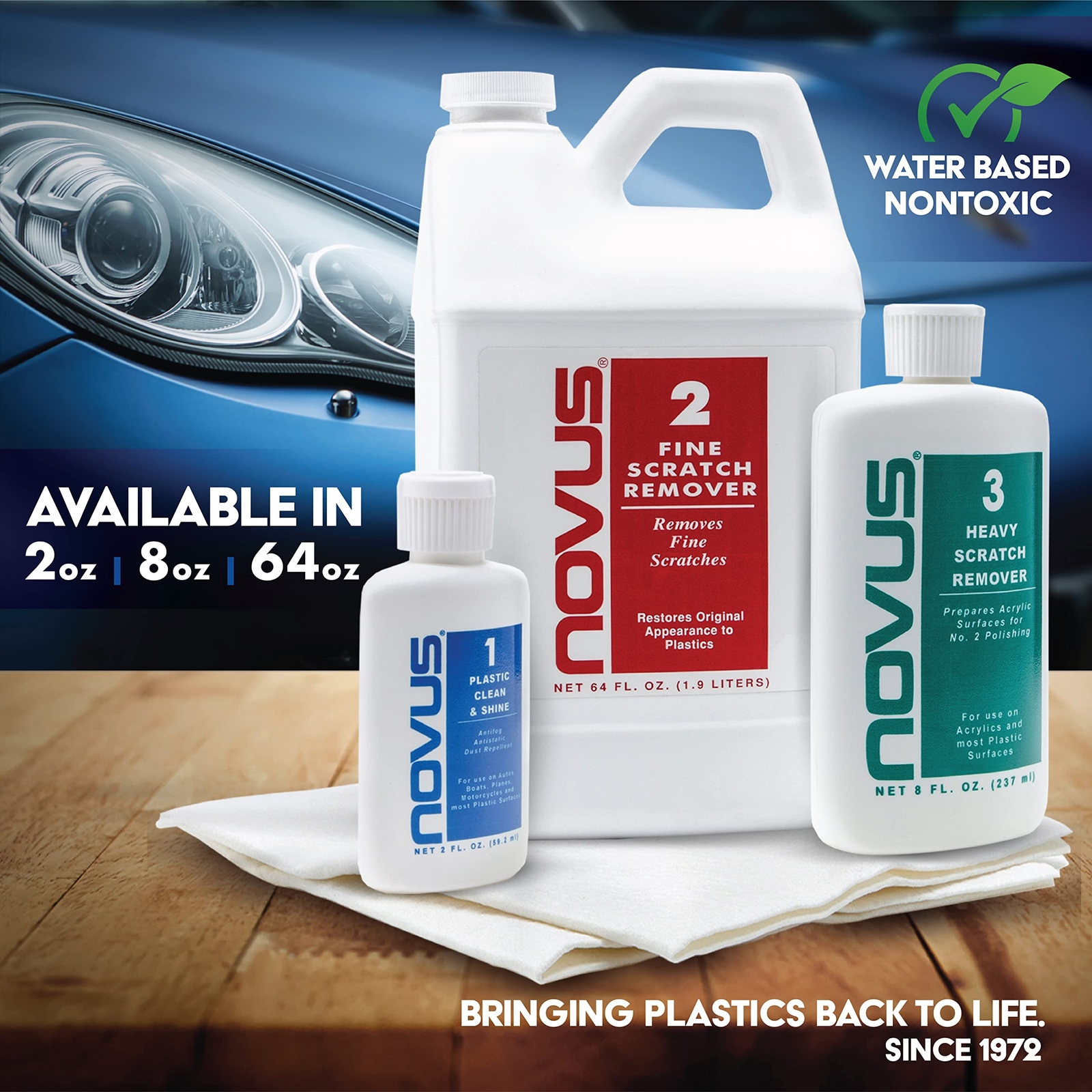 7026 Plastic Clean & Shine #1 2oz Bottle Restores & Protects Car Interiors