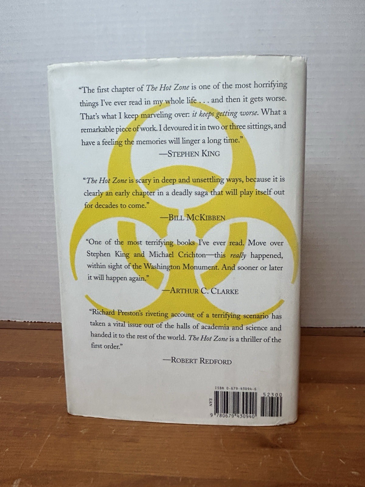 The Hot Zone By Richard Preston (Hardcover, 1994) First Edition Second Printing