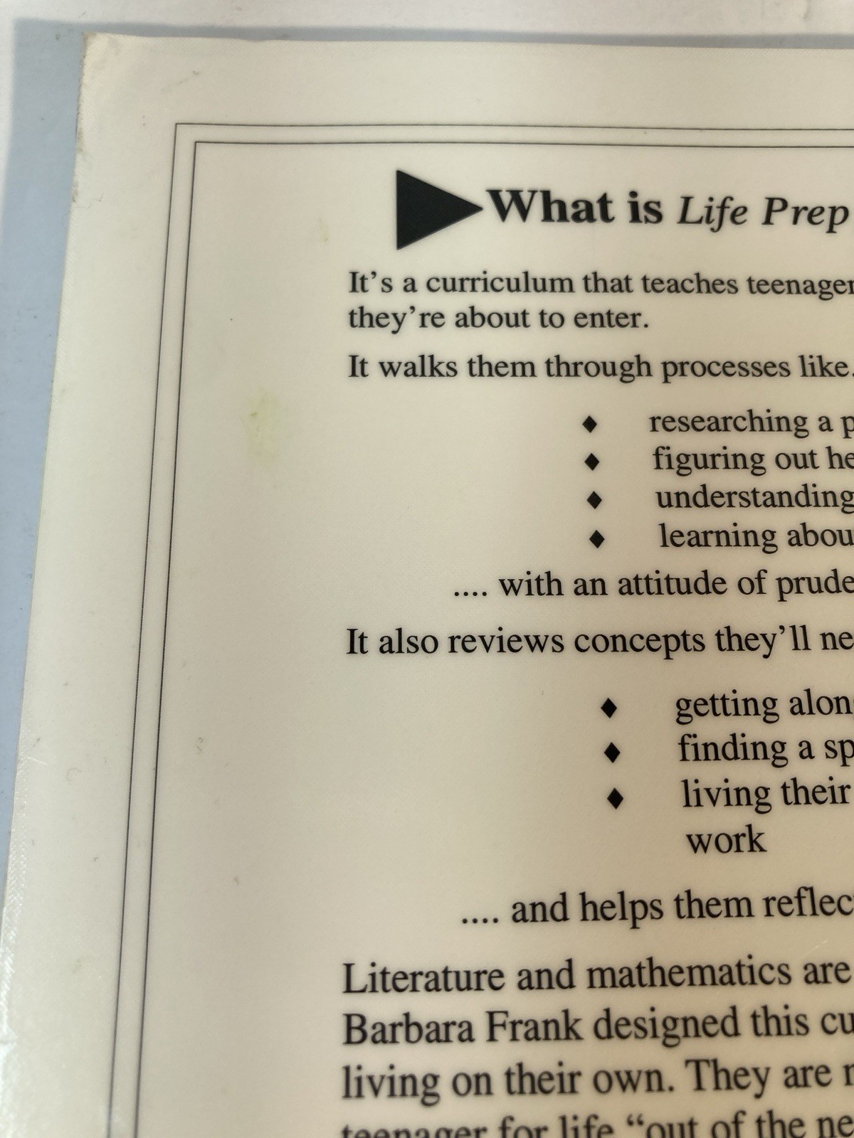 Life Prep for Homeschooled Teenagers by Barbara Frank