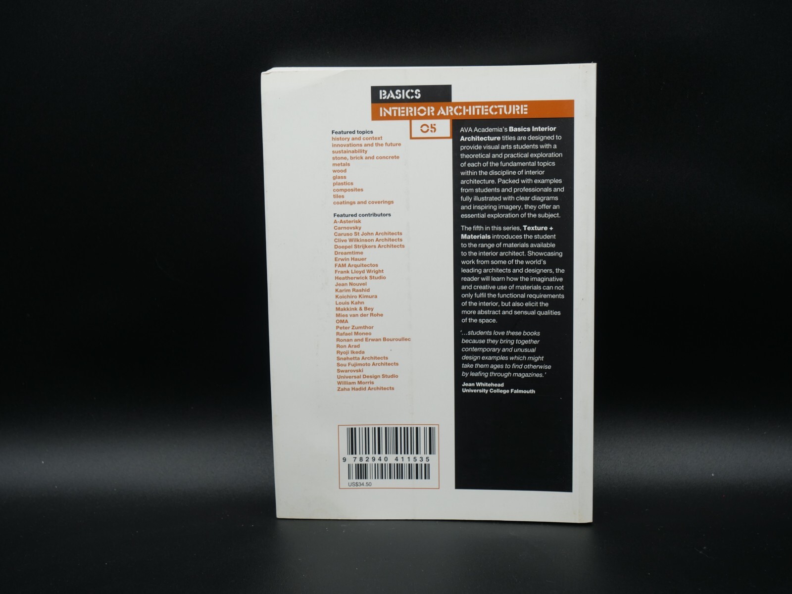 BASICS INTERIOR ARCHITECTURE 05: TEXTURE + MATERIALS – Gagg 2012 U.K. pb vg