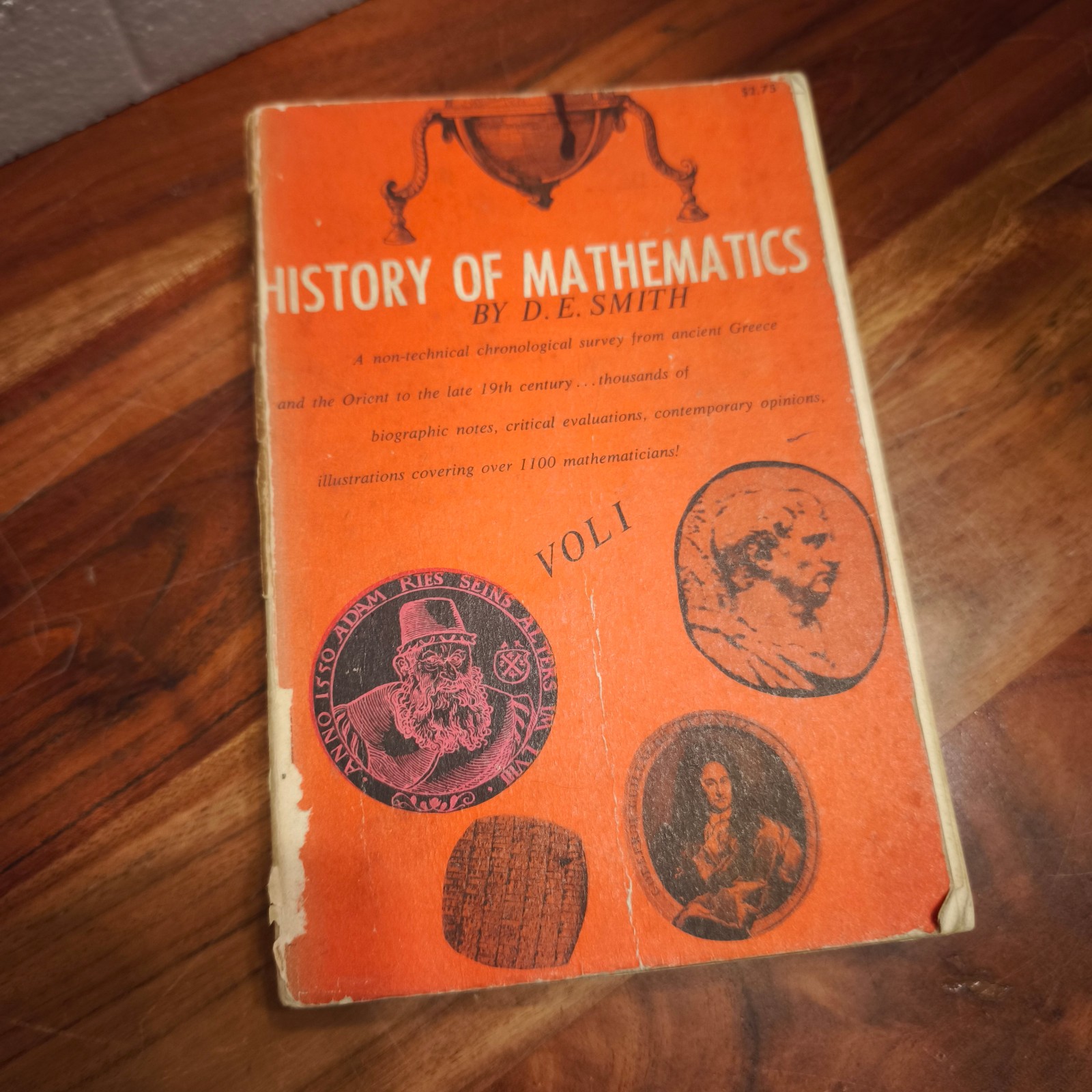 A History of Mathematics Volumn 1 By D.E. Smith 1951 book