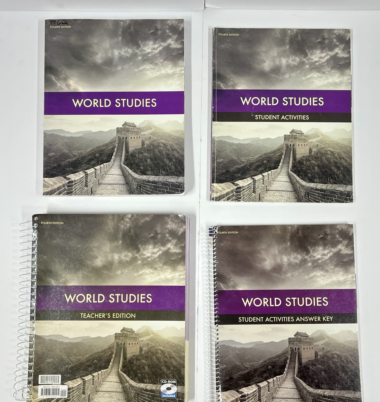 BJU World Studies set 4th edition READ description homeschool history 7th grade