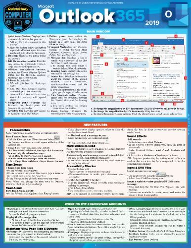 Microsoft Outlook 365 2019 : A Quickstudy Laminated Software Reference Guide,…