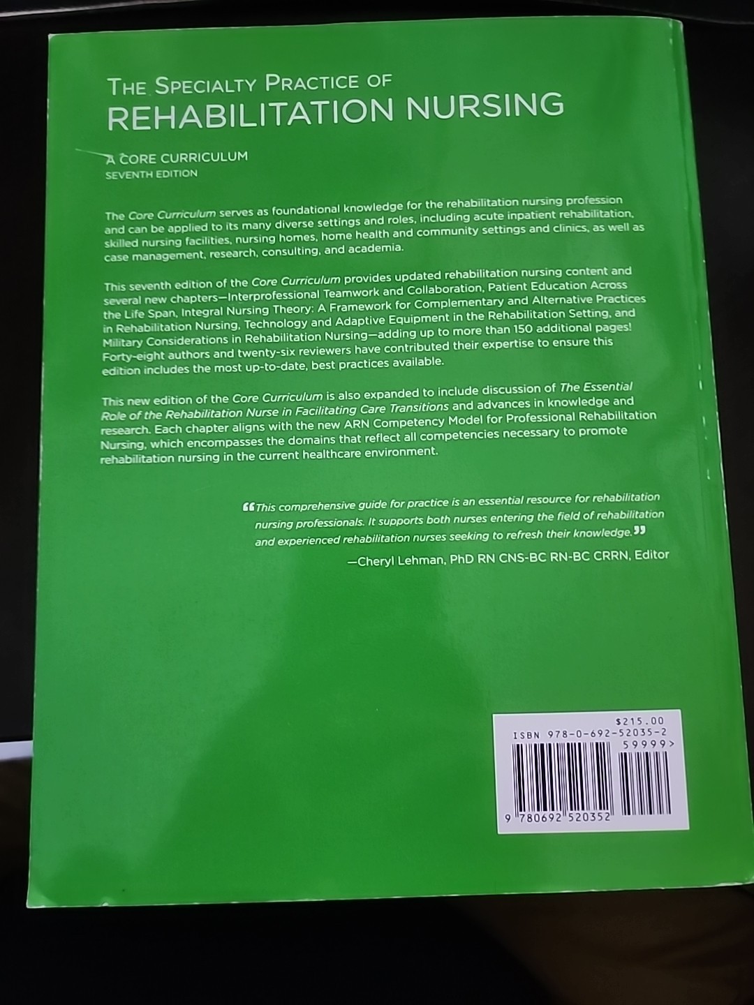 Specialty Practice of Rehabilitation Nursing / A Core Curriculum 7th Edition ARN