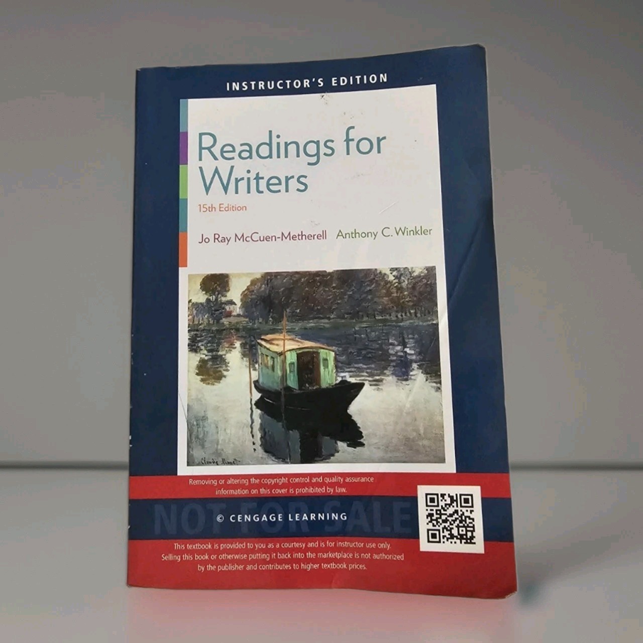 Instructors Edition Cengage Readings for Writers Textbook 15th Edition Metherell