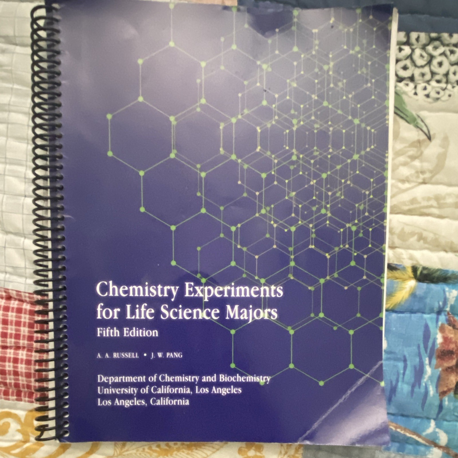Pearson Chemistry Experiments for Life Science Majors 5th Spiral ISBN