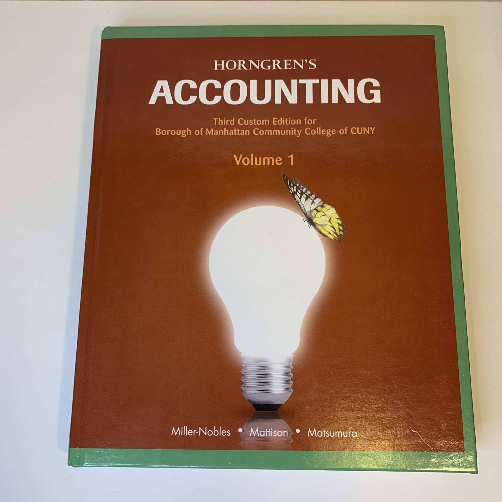 Horngren’s Accounting Volume 1 – custom edition for BMCC – Hardcover