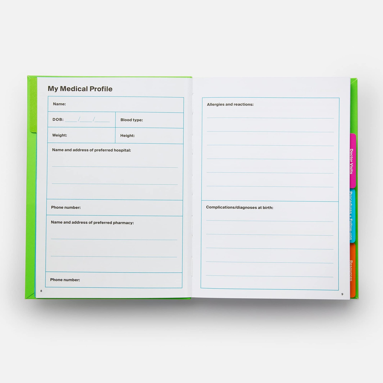 My Health Record: A Journal for Tracking Doctor’s Visits, Medications, Test Resu