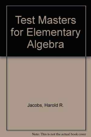 Elementary Algebra – Paperback, by Jacobs Harold R. – Acceptable