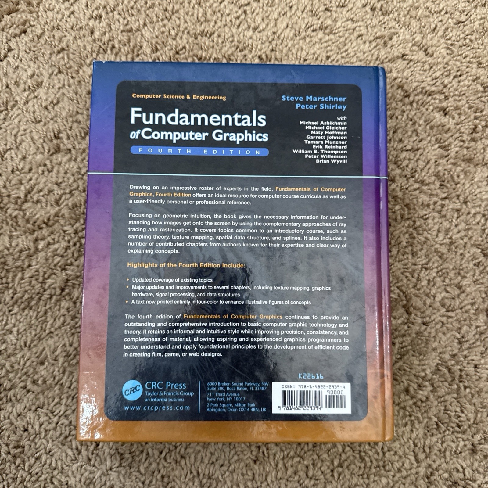 Fundamentals of Computer Graphics by Peter Shirley and Steve Marschner (2015,…