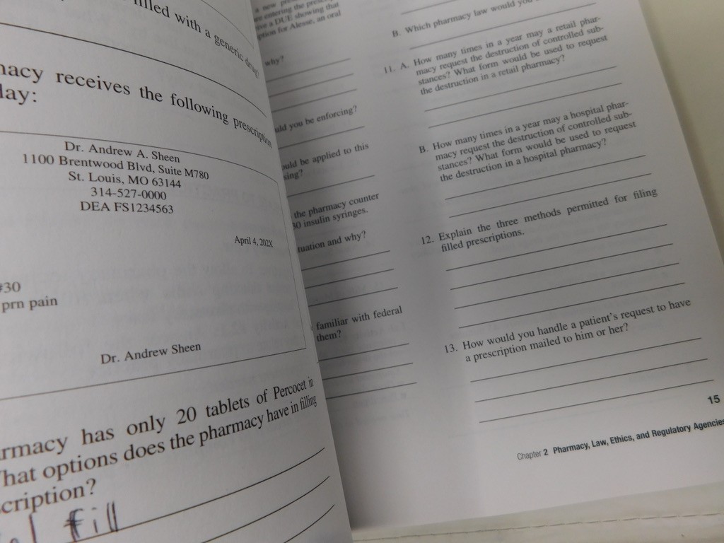 Workbook Lab Manual Mosbys Pharmacy Technician Principles Practice SOME ANSWERED