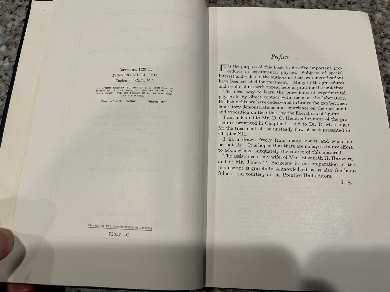 Procedures in experimental physics – John Strong, Ph.D. Hardcover 1966 (vintage)