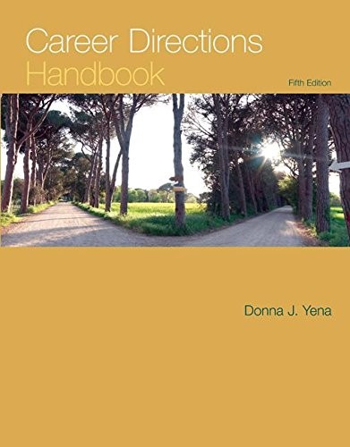 STUDENT HANDBOOK FOR CAREER DIRECTIONS By Donna Yena *Excellent Condition*