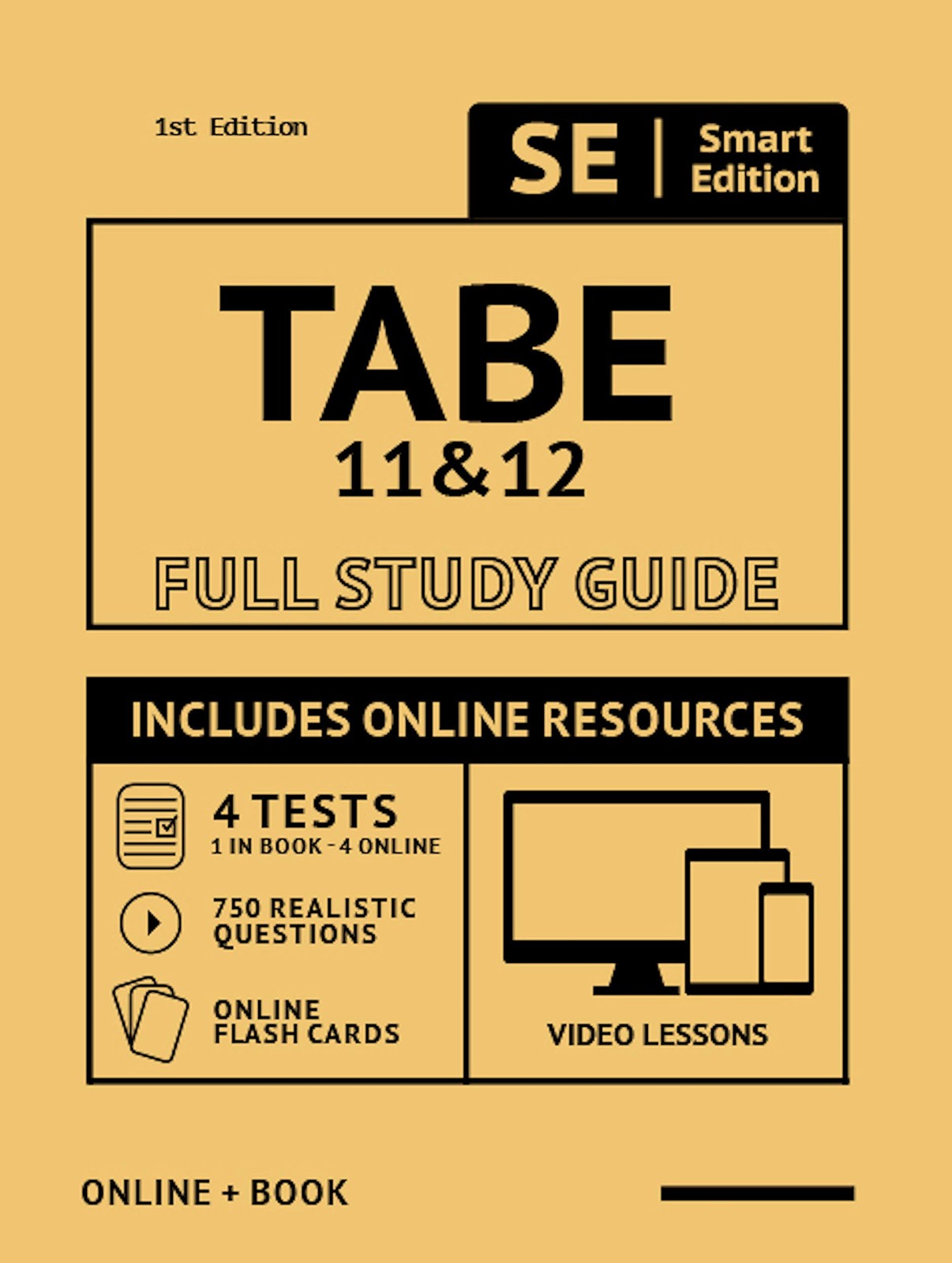 TABE Full Study Guide: Complete Subject Review for TABE 11 & 12, with 4 Full…