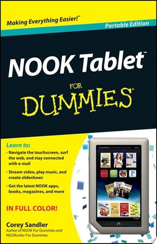 NOOK Tablet For Dummies by Sandler, Corey, Acceptable Book