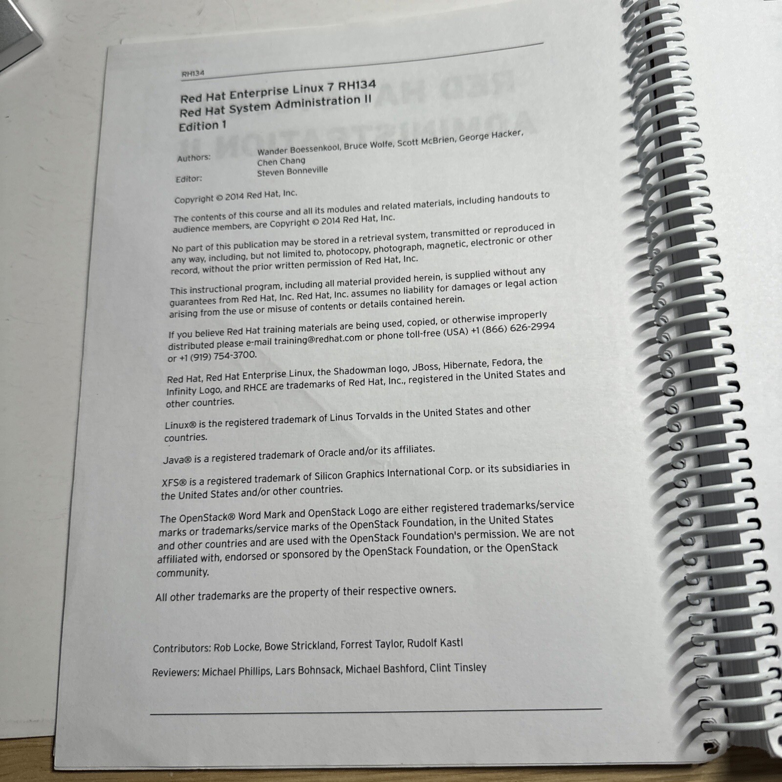 Red Hat Training System Admin II Student Workbook RH134 Enterprise Linux 6