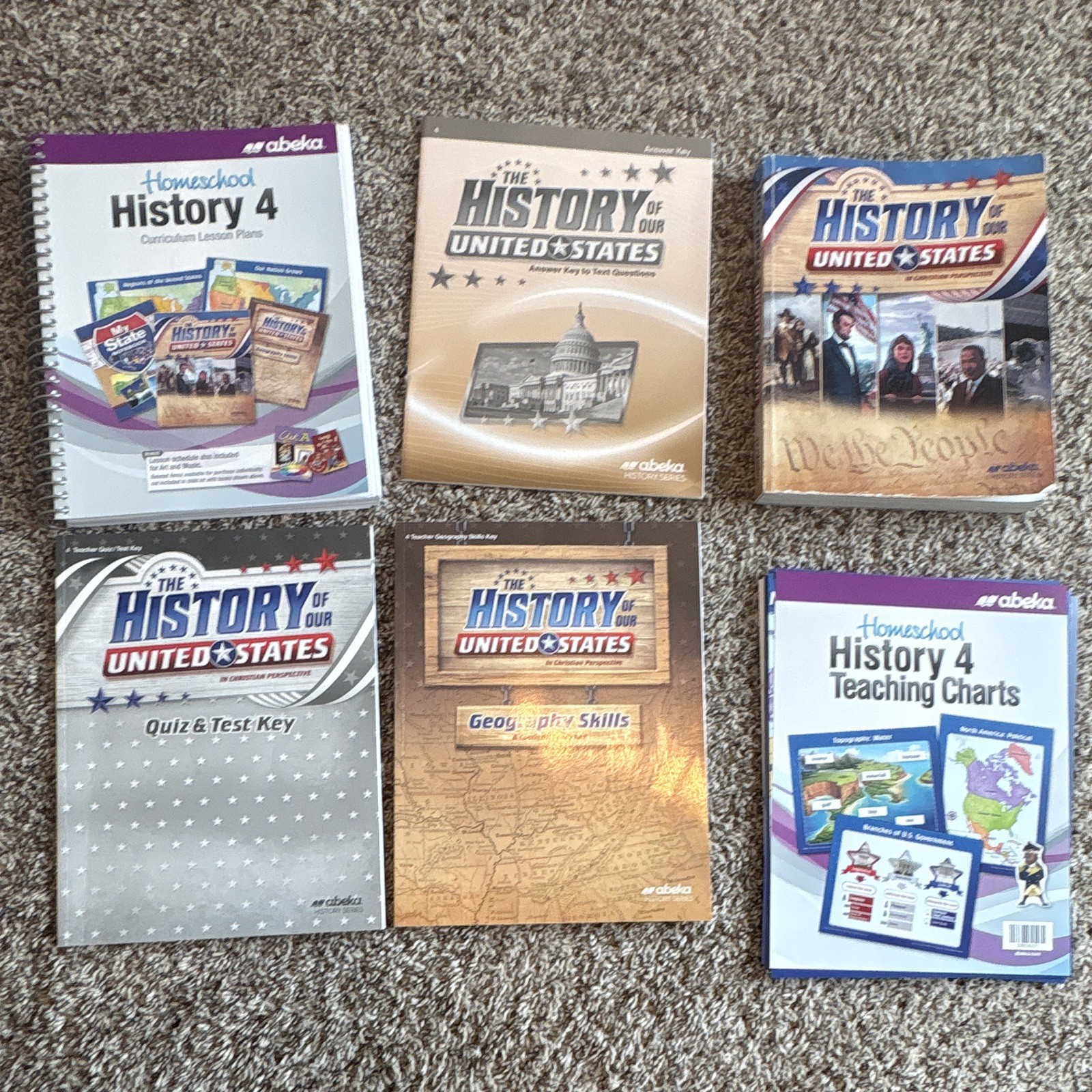 Abeka History 4 Homeschool U.S. History/Geography Textbook Set Answer Key