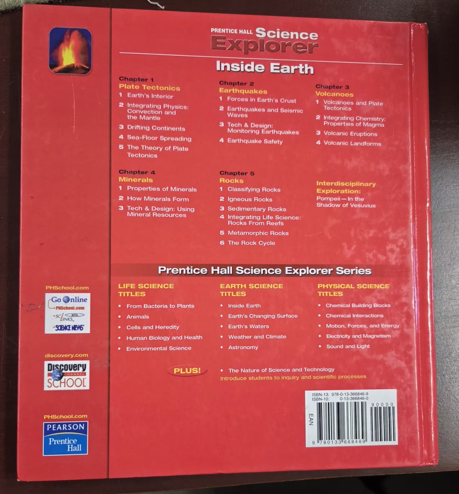 Prentice Hall Science Explorer Inside Earth Teacher’s Edition Hardcover Like New