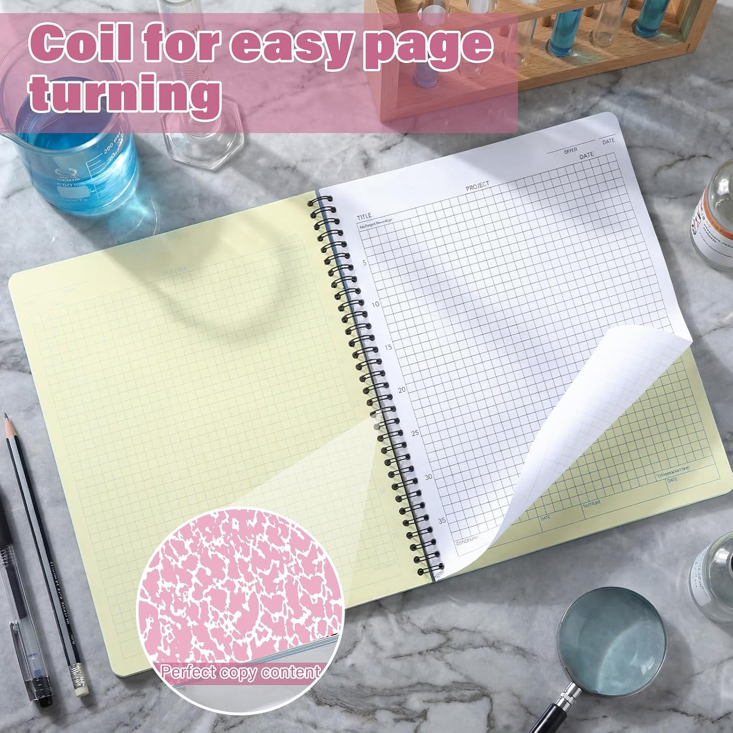 1 Pack Carbonless Lab Notebook Carbon Copy 8.5” X 11” 50 Sets of Pages 100 Pag