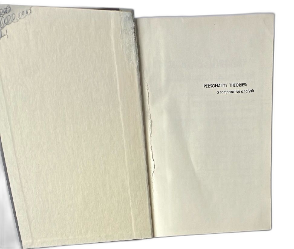 Personality Theories A Comparative Analysis Salvatore Maddi 1968 Dorsey Press Ha