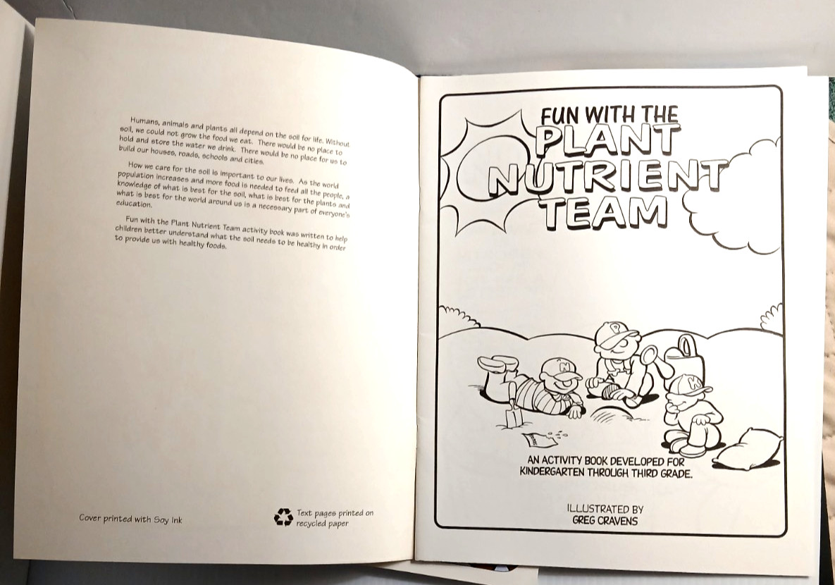 Mixed Lot of Fun With The Plant Nutrient Team Activity Books Elementary Middle
