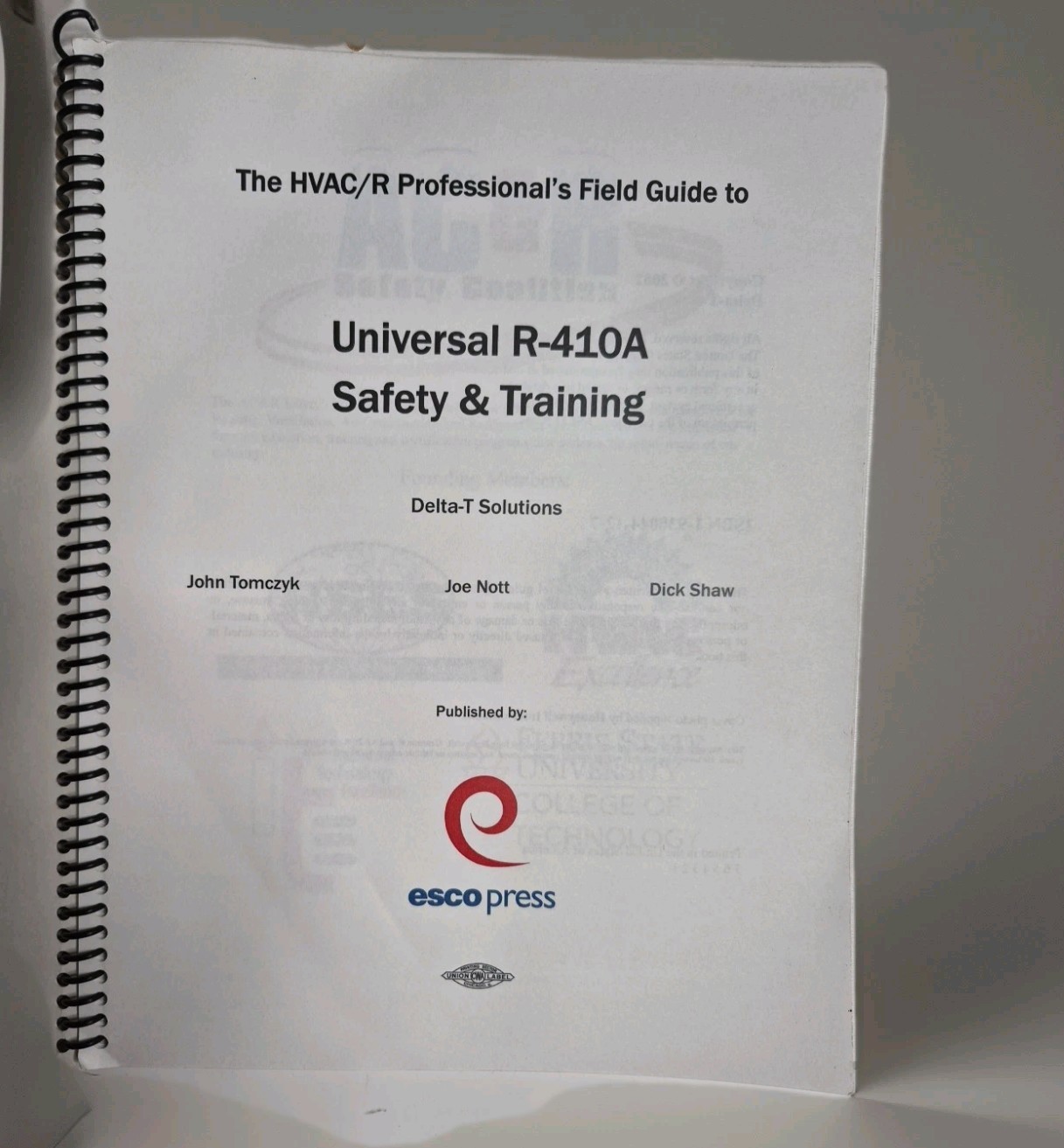 AC&R Safety Coalition Universal R-410A Safety & Training Manual Book New Sealed