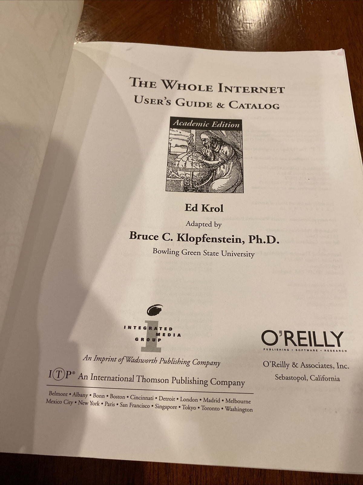 A Nutshell Handbook Ser.: Whole Internet by Bruce Klopfenstein, O’Reilly and Ed