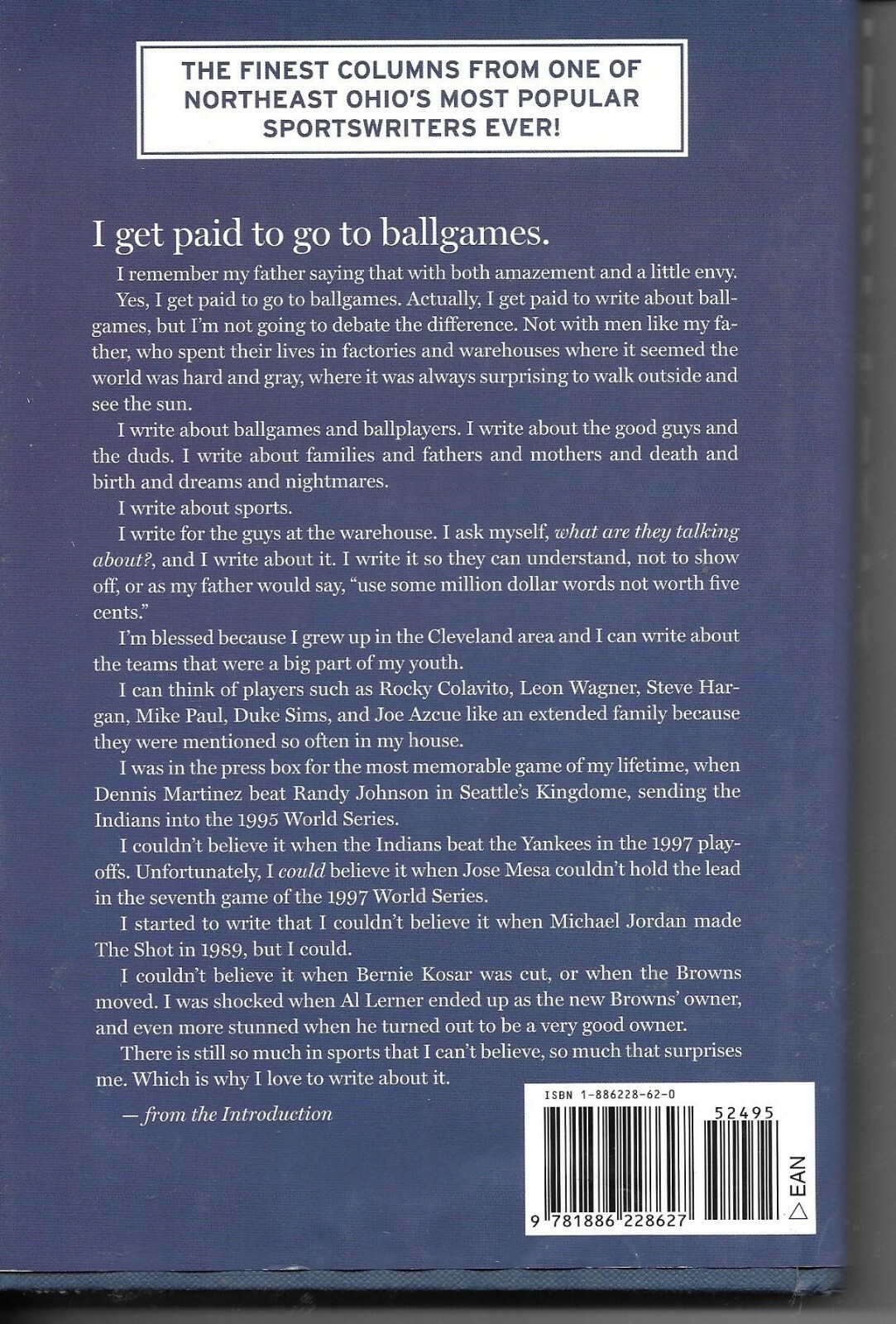 The View From Pluto by Terry Pluto SIGNED 2002 Northeast Ohio Sports Columnist