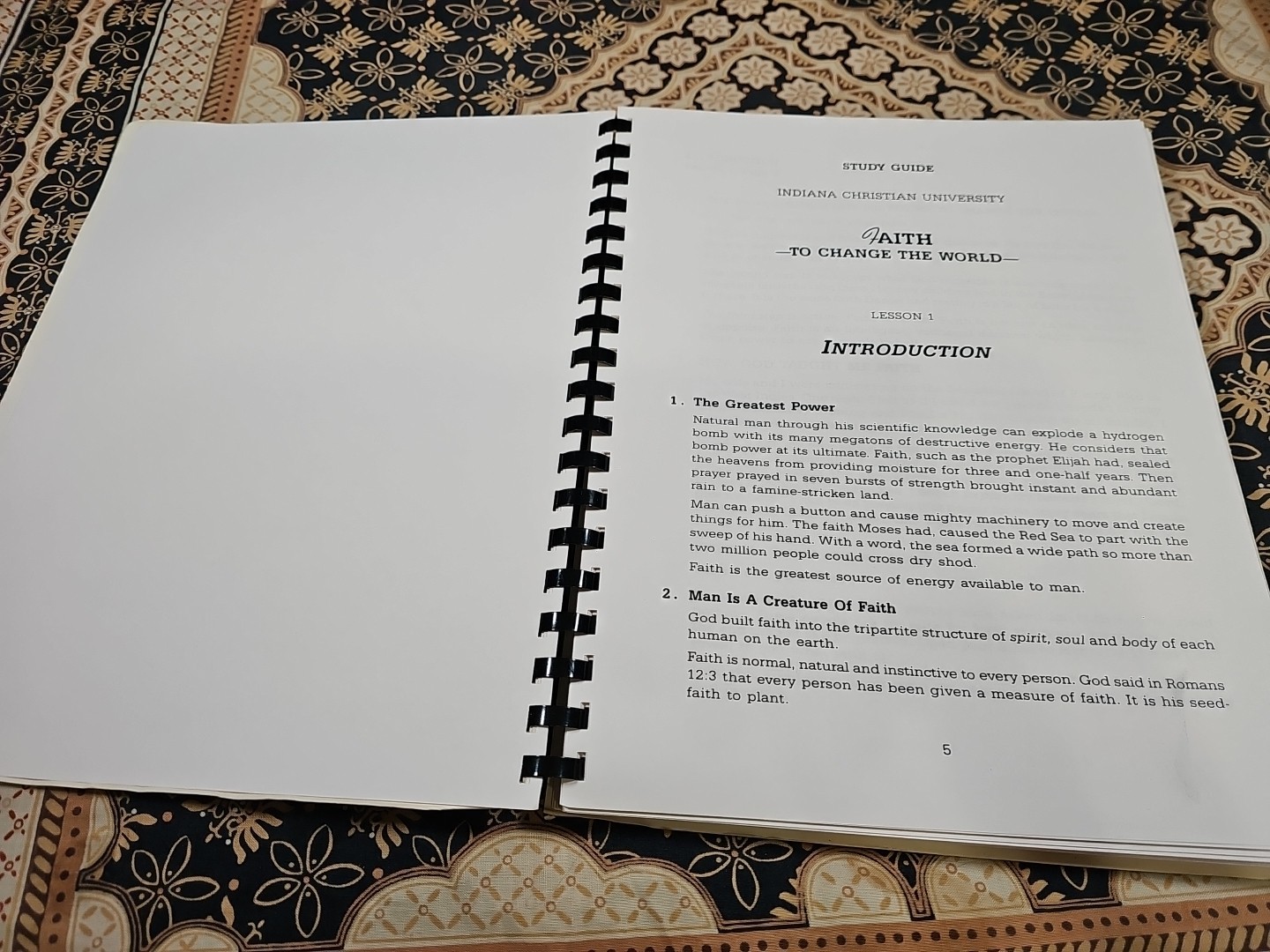 Rare FAITH TO CHANGE THE WORLD (c) 1997 Spiral Bound Study Guide LESTER SUMRALL
