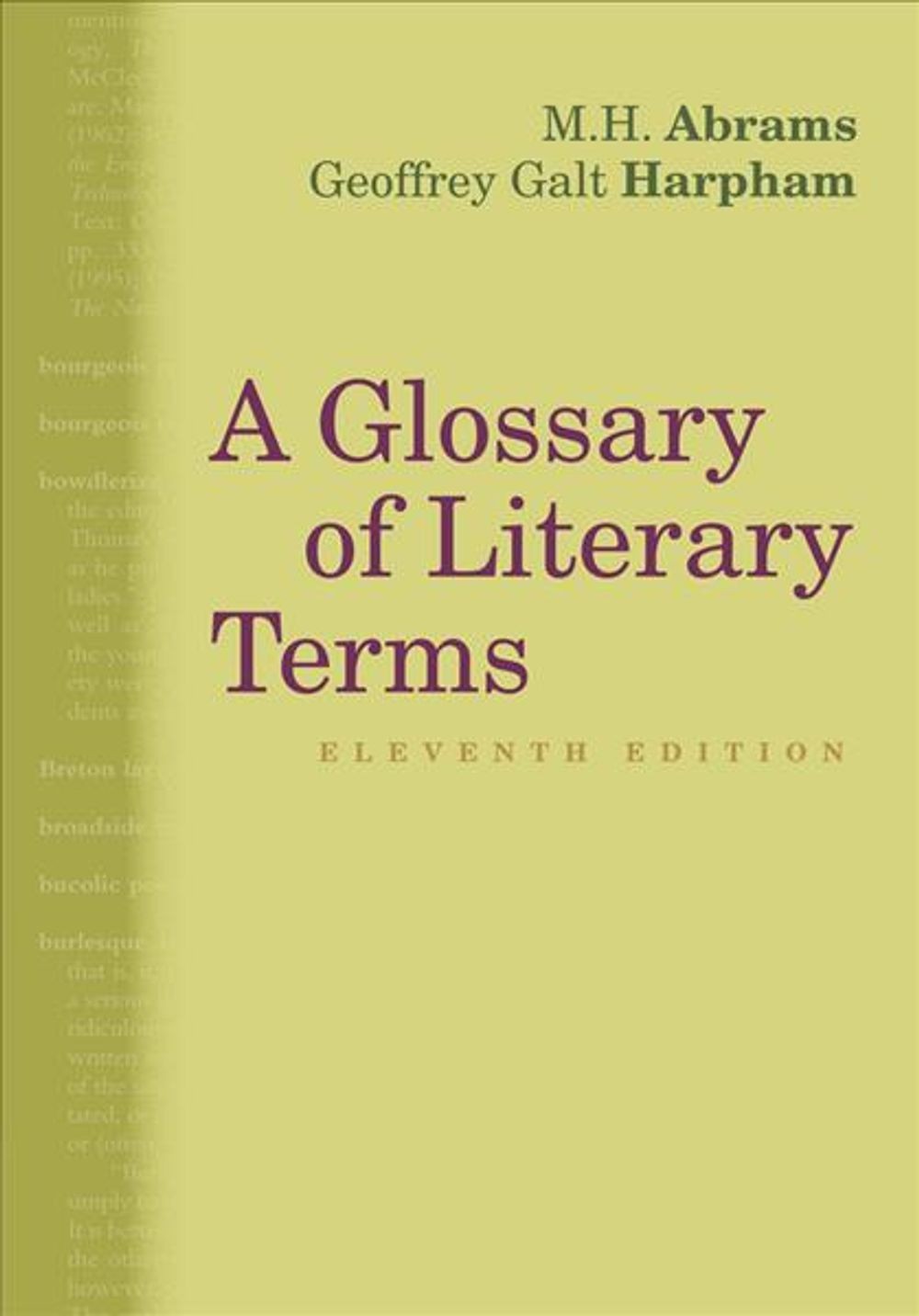 A Glossary of Literary Terms 11th Edition by M.H. Abrams (English) Paperback Boo
