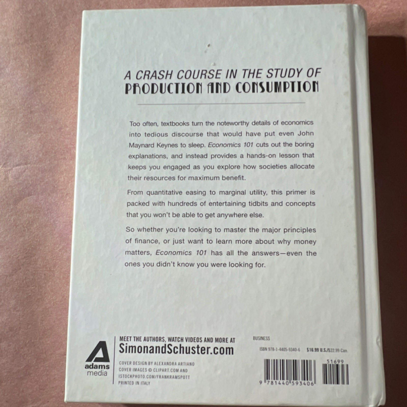Economics 101 Alfred Mill Hardcover Adams Media Finance Crash Course Textbook