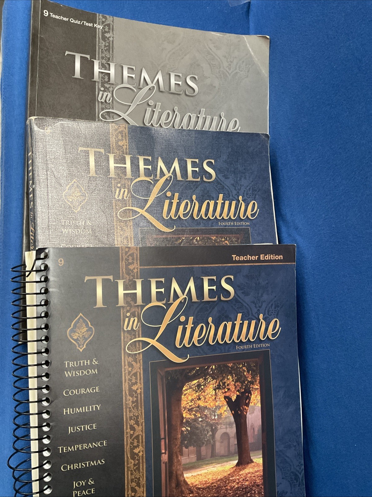 Lot of 3 – Themes in Literature by A Beka Book Spiral & PB