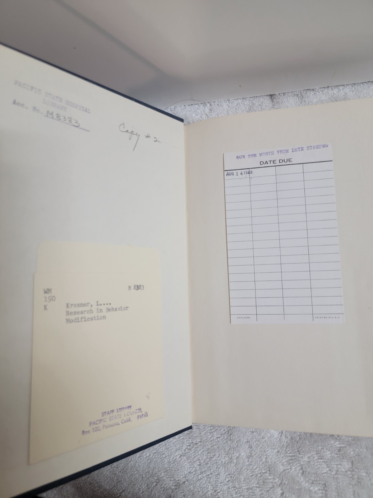 Research In Behavior modification; Krasner And Ullmann 1967 EXCELLENT CONDITION