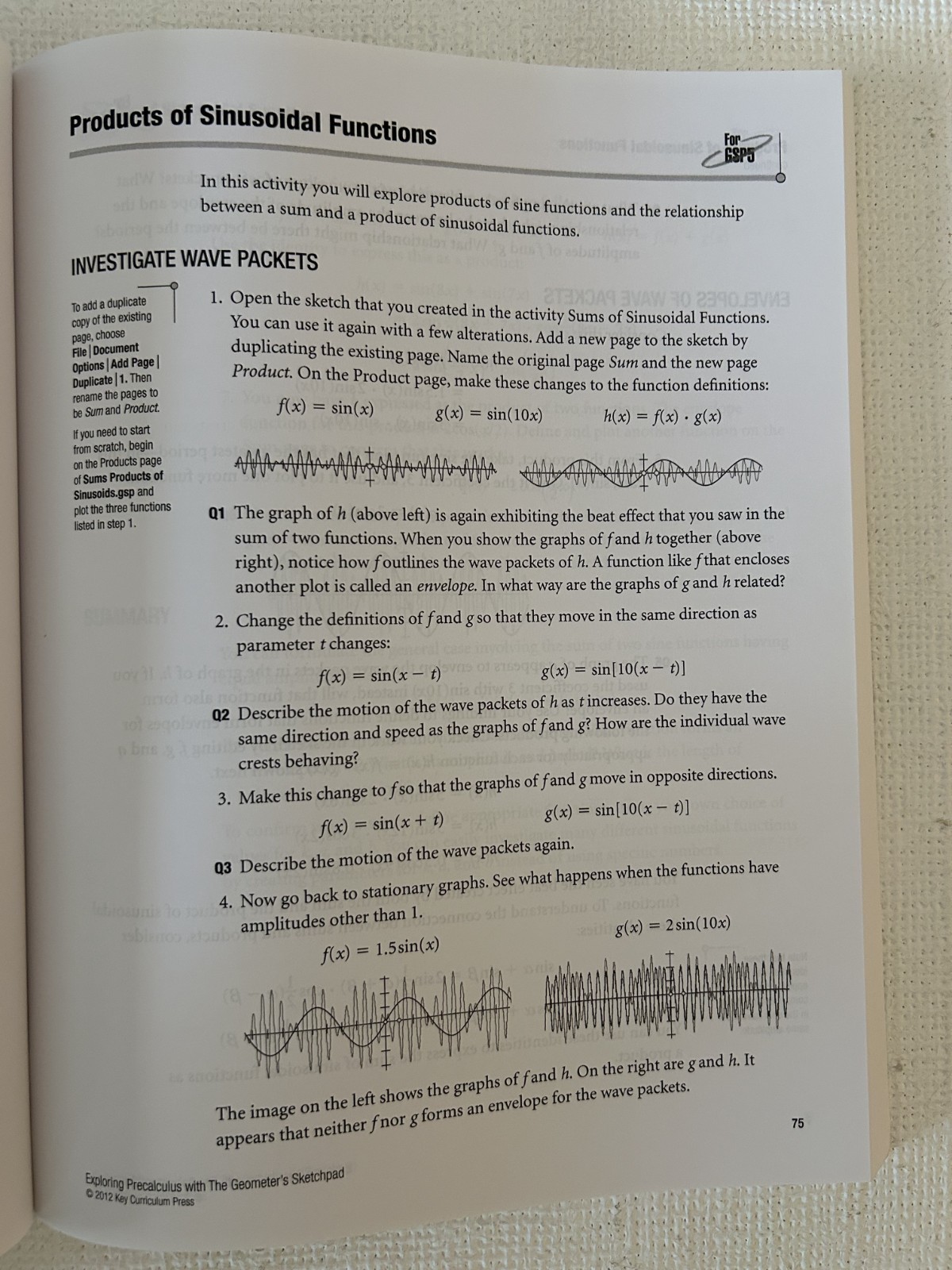 Common Core Ready, EXPLORING PRECALCULUS – Version 5 – Key Curriculum Press