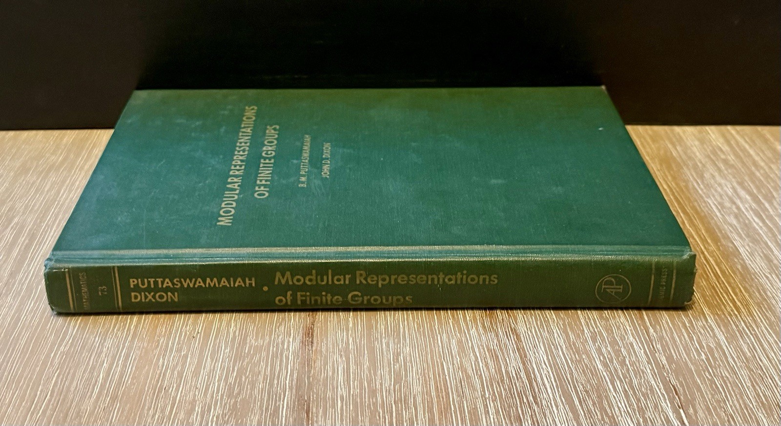 Modular Represenations Of Finite Groups by B.M. Puttaswamaiah & J. Dixon 1977 HC