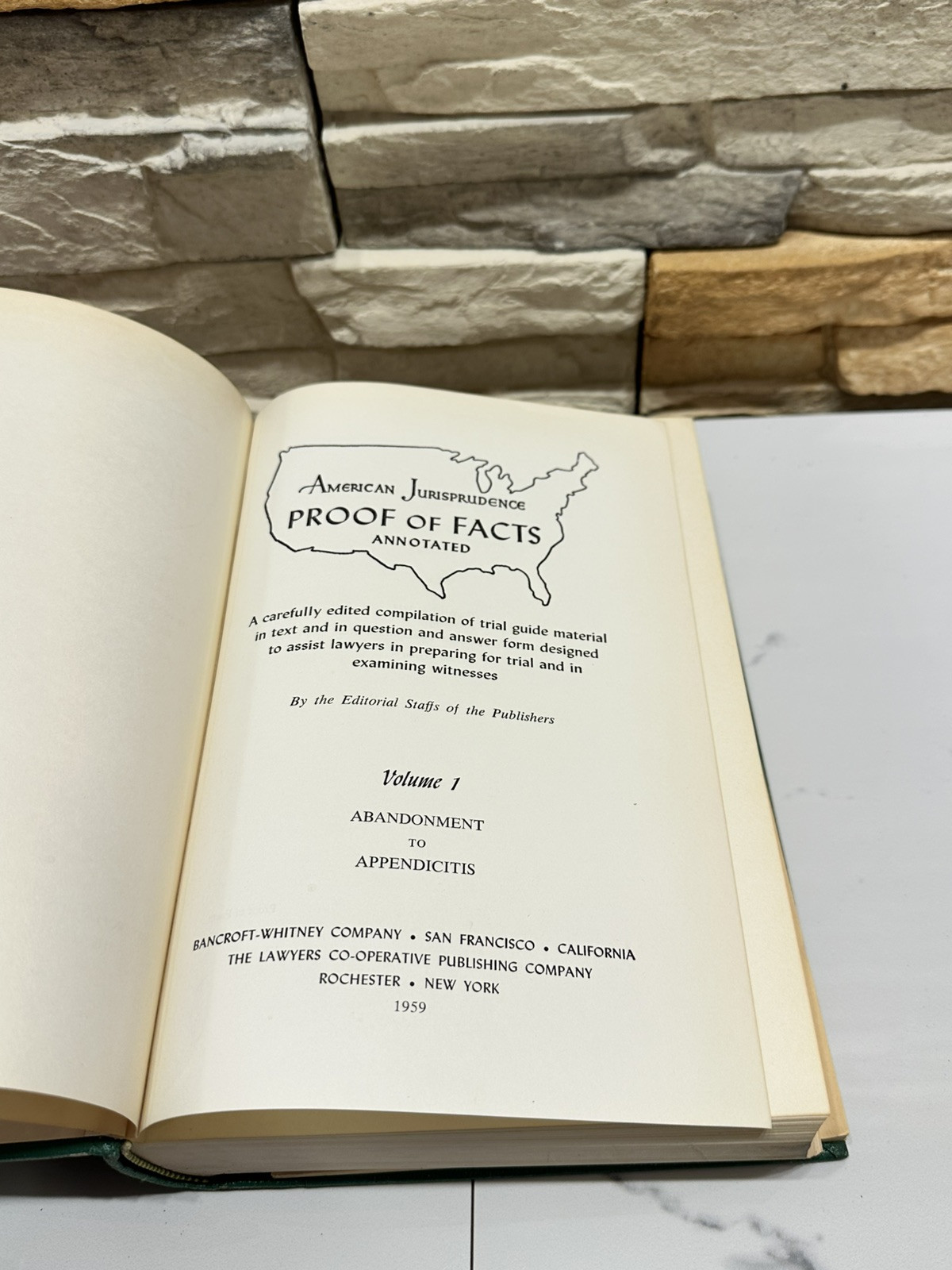 American Jurisprudence Proof Of Facts Volume 1 – Abandonment To Appendicitis