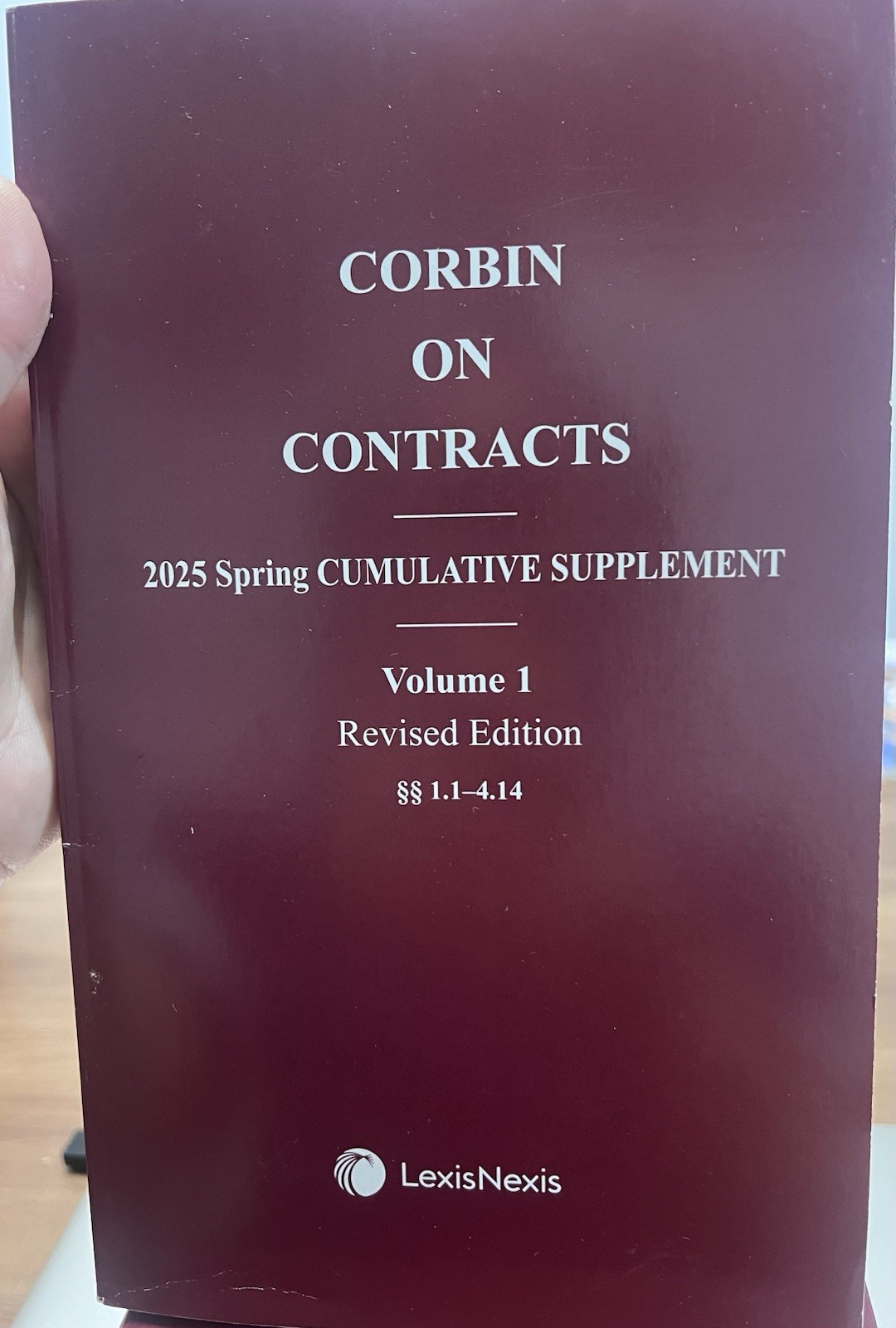 Lexis Nexis, Corbin On Contracts, 2025 Spring Cumulative Supplement Vol 1-15