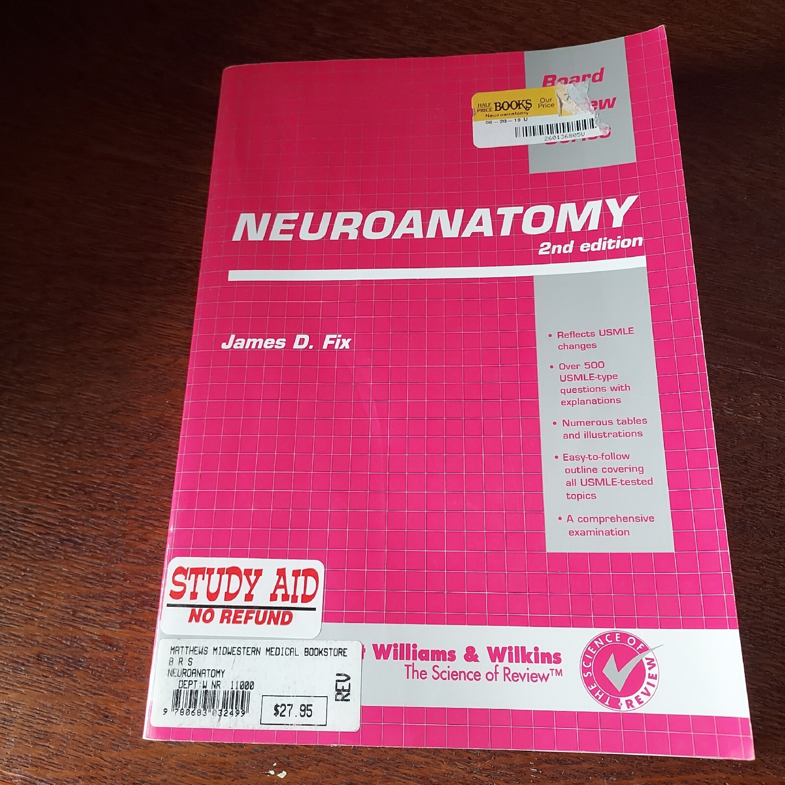 Board Review Ser.: Neuroanatomy by James D. Fix (1994, Trade Paperback, Revised