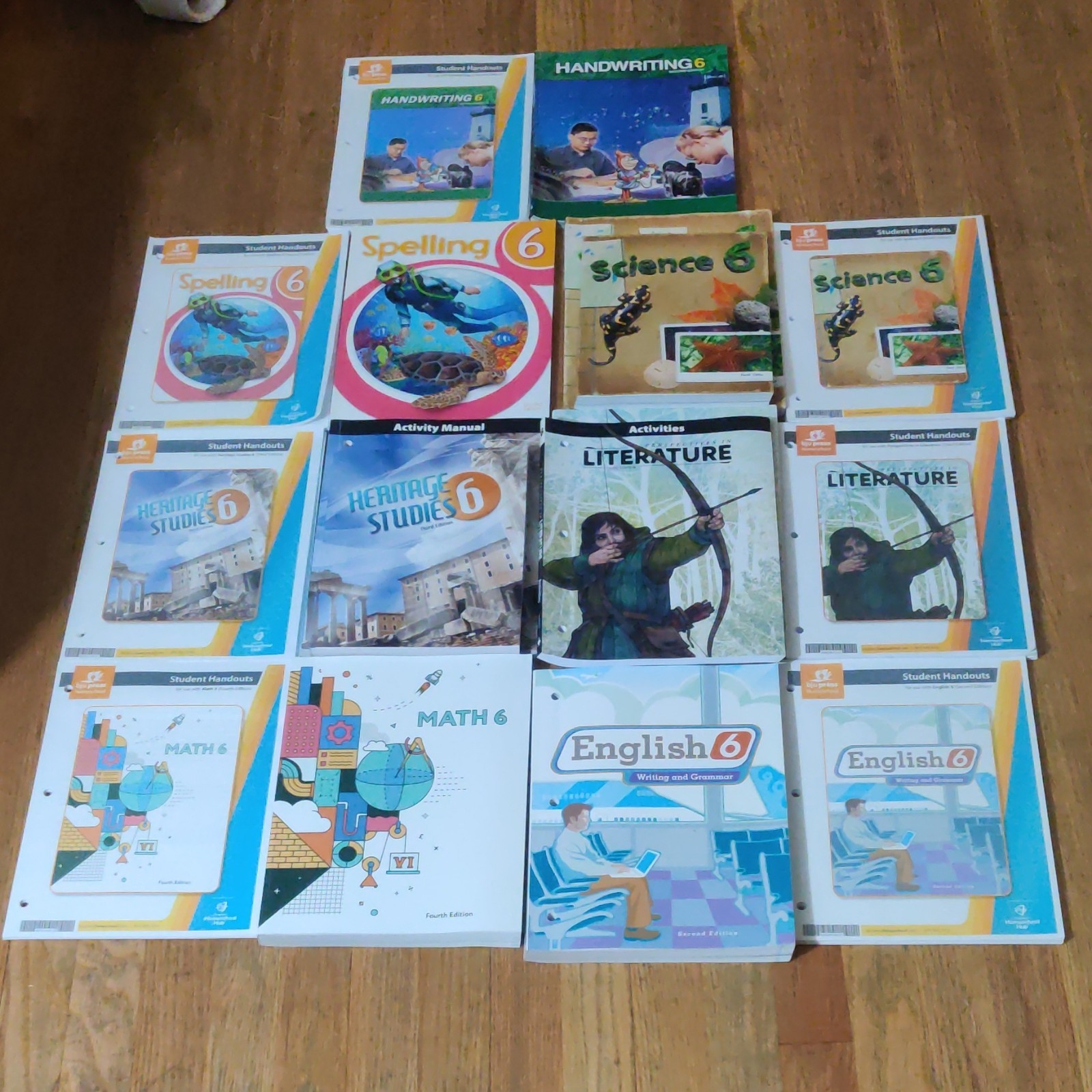 BJU Press Grade 6 Curriculum Set Spelling Science Math Literature English