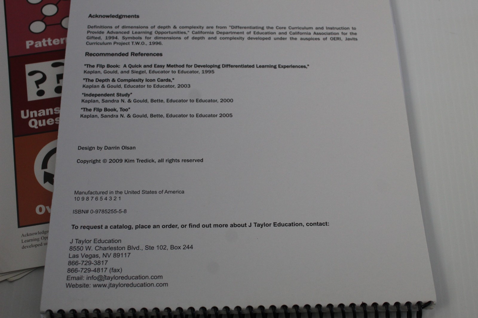 The Differentiation Smart Reference Guide by Kim Tredick Depth and Complexity